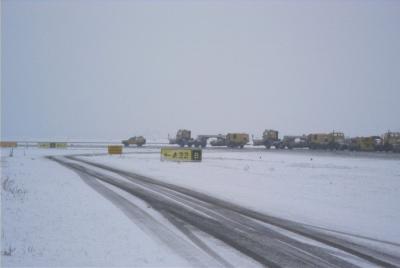 Sneeuwvloot in actie