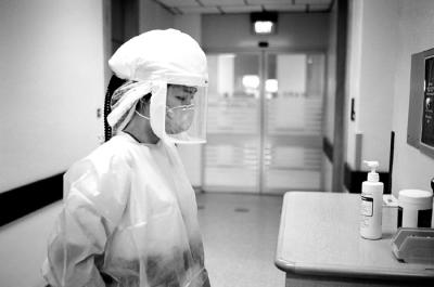 Nurse Wearing Filter Hood