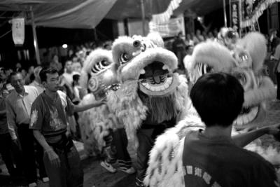 Procession of Lion Dancers