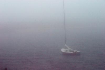 Misty Sailboat