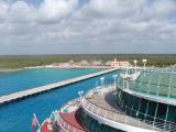 Costa Maya over the aft of the Monarch of the Seas