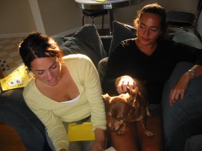 Lyle and the Pauline gals open the last birthday card