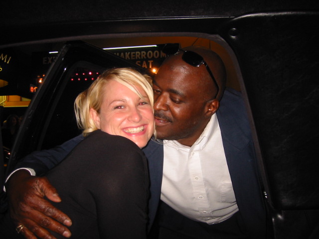 Anna with the limo driver/stripper