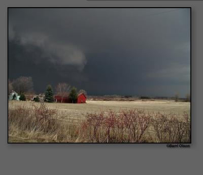 Rotation in Wall Cloud
