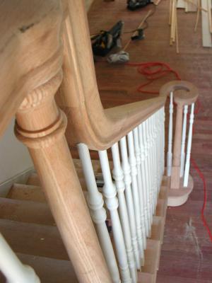 The railing as seen from the landing