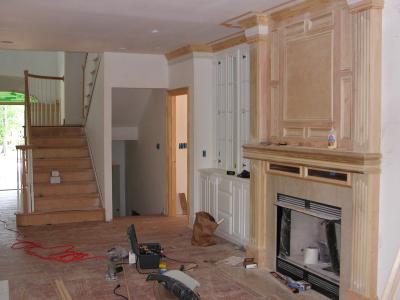 A little more finish sanding and the mantle will be done