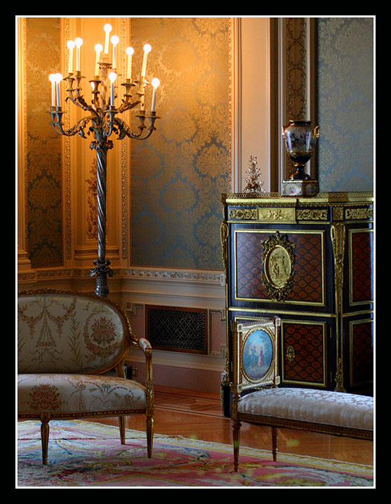 A Lighted Interior from a Bygone Era