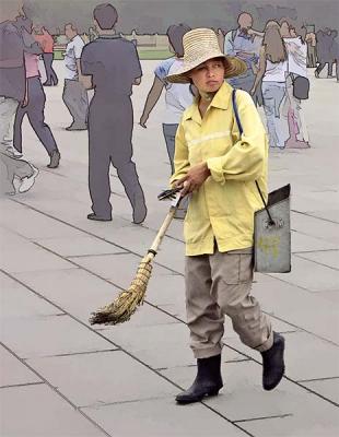 Sweeper, Tiananmen Square