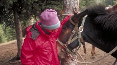 Karen Nolan At Crow Lake (Pasayten Wilderness)