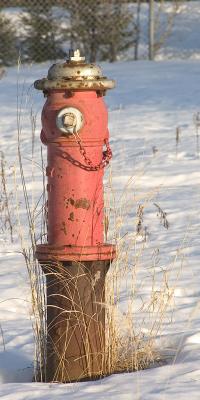 The last red fire hydrant in Moosonee?