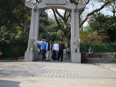 Taking a pic under some Chinese arch