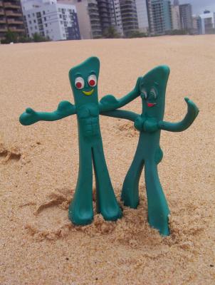 Gumby and Gumbette admire the results of their efforts
