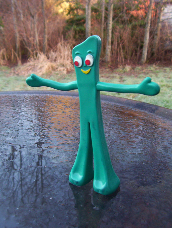 Gumby on thin ice