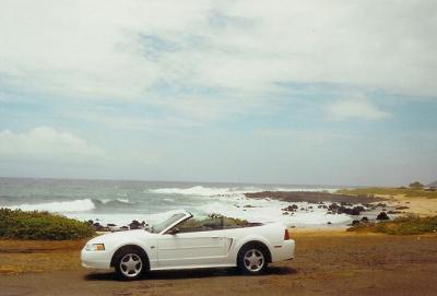 Ford Mustang Convertable, Our Rentalcar On Oahu