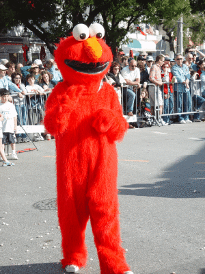 ELMO ON A RARE OCCASION WAS NOT BEING TAZERED