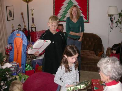 Savanna's Christmas offering to grandma