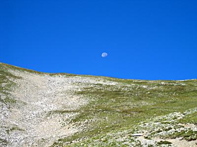 Moon over saddle