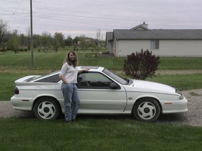 Tamara Whitney  and her White 93 Iroc RT; 1 of 17