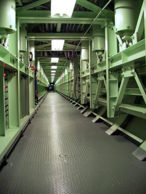 Bomb proof - everything has impact suspension. This corridor connects the missile to the control room.