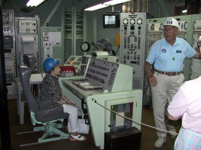 The control room - featuring Don the guide.