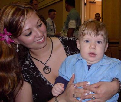 With Mom at Dad's Promotion