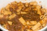leftover chili pot roast sauce with rigatoni