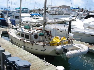 General views of our boat, Ketch Me Kate , CT35PH, hull #10, 1974
