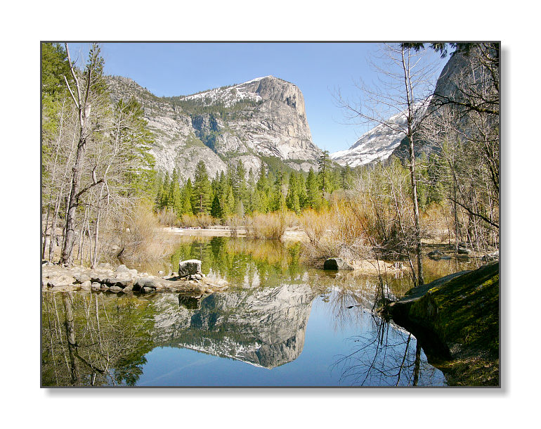 <b>Mirror Lake & Mt. Watkins</b><br><font size=2>Yosemite Natl Park, CA