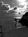 Man at Collaroy Pool - early morning