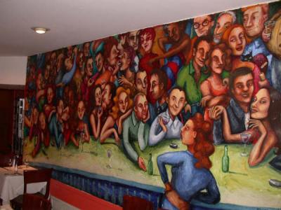 Mural at the Cafe