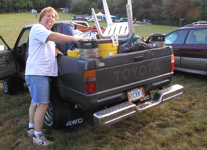 ...complete with a truck full of beer and other necessities