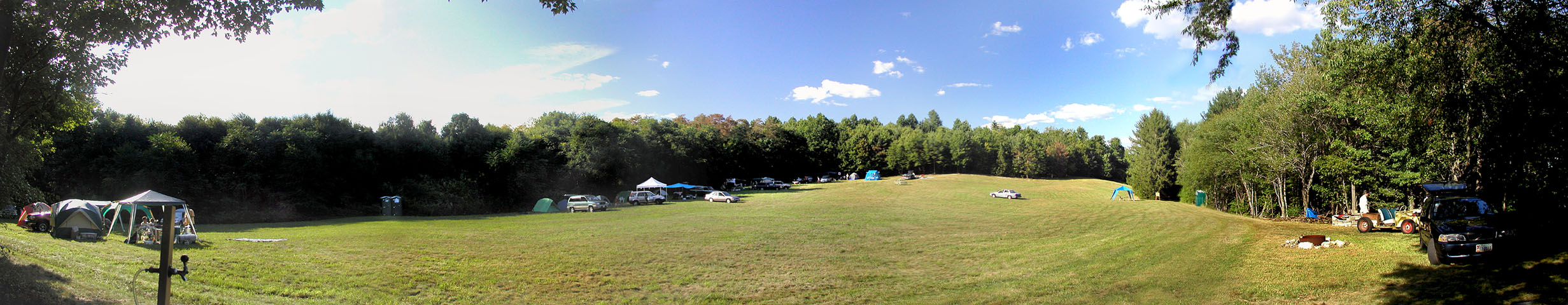 A Panoramic View of the MASHOUT campsite on Popenoes Mountain
