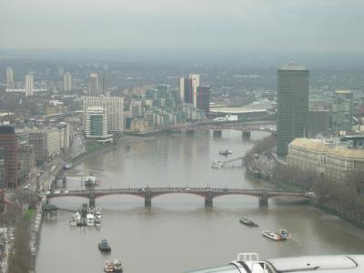 Looking west over the Thames.