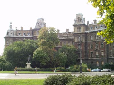 This was on the Andrassy Ut. , a very pleasant street, WITH a dedicated bike lane