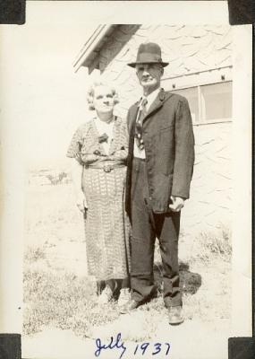 Ernest' sister Mittie and her husband, Jay Brown - 1937.