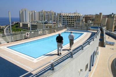 Hotel roof pool