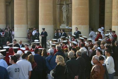 The Easter procession is about to begin