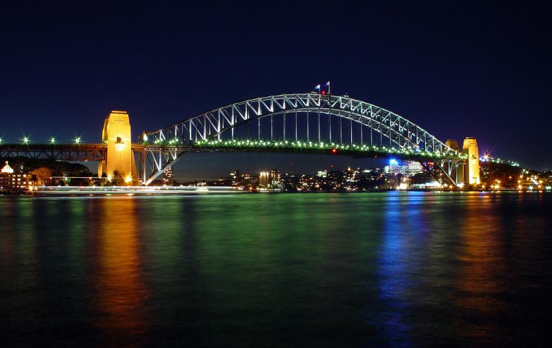 Ferry Passing the Sydney Harbor Bridge<br>Robert Hebron