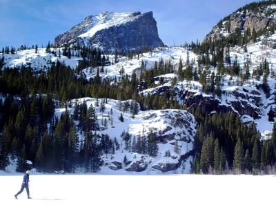 Skiing By Hallet's Peak by Lisa Young