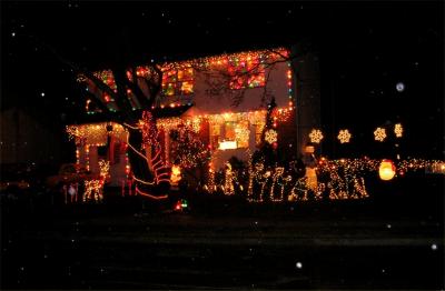 East Meadow lights in the snow