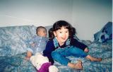 Sarah playing with Kyle