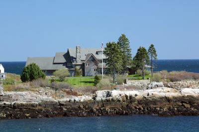 Walker Point, Kennebunkport, ME -- This is the presidential summer home of President George Herbert Walker Bush in Kennebunkport, Maine. There are no signs or identifying clues as to its location in the area so finding it is a bit of an adventure.