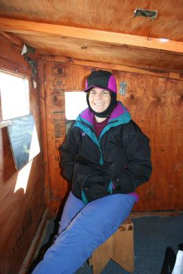 Cynthia - three layers of pants, four layers on top ...
