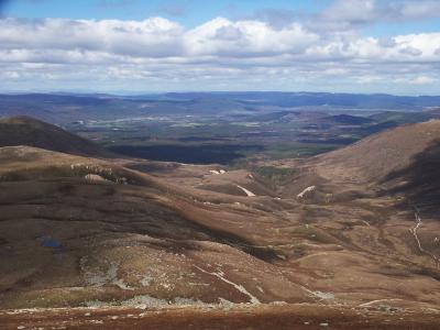 View towards Aviemore from lower slopes of Sron na Lairige