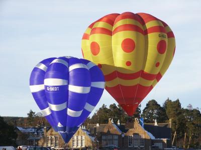 New Years day balloons at Aboyne
