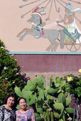 Gigi g2 and Edith at the Rosicrucian Park, San Jose, CA.