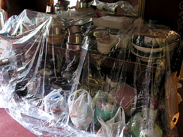 Kitchen under wraps