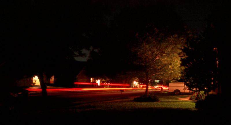 I didn't catch fire flies, but I got a cool tailight effect.