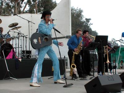Elvis impersonator Raymond Michael at the California Strawberry Festival in Oxnard, CA