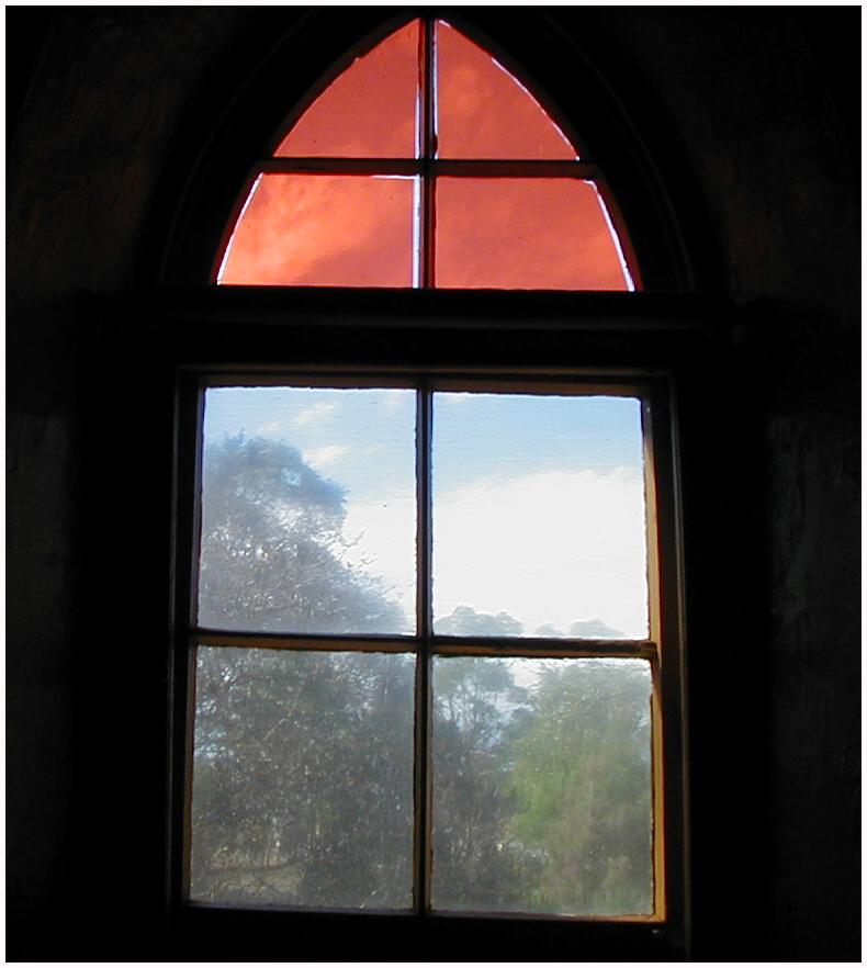 Chapel window view.
